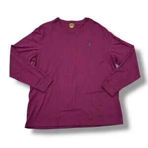 Polo Ralph Lauren Men’s Size 2XL Long Sleeve 100% Cotton T-Shirt Crewneck